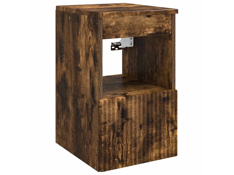  Armoire de salle de bain, meuble de rangement chêne fumé 30x41x50 cm  - Conforama A