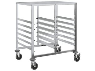 Desserte de cuisine, chariot à plateaux 12 bacs gn 75x55x87 cm acier inoxydable