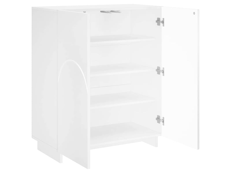  Meuble à chaussures, armoire à chaussures 73x38x87,5 cm bois d'ingénierie blanc shl3913  - Conforama C