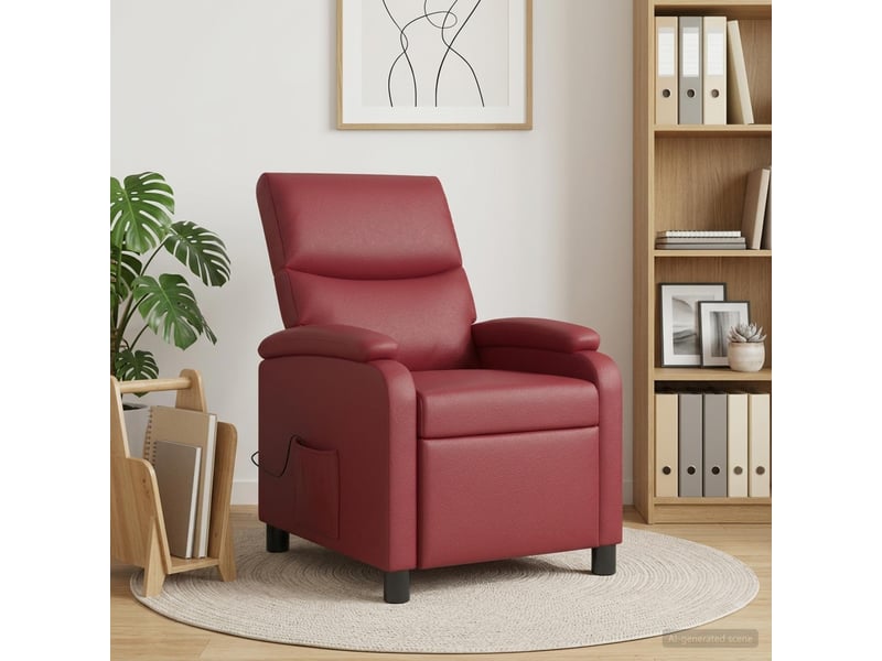 Vidaxl fauteuil de massage inclinable bordeaux simili cuir - Conforama B