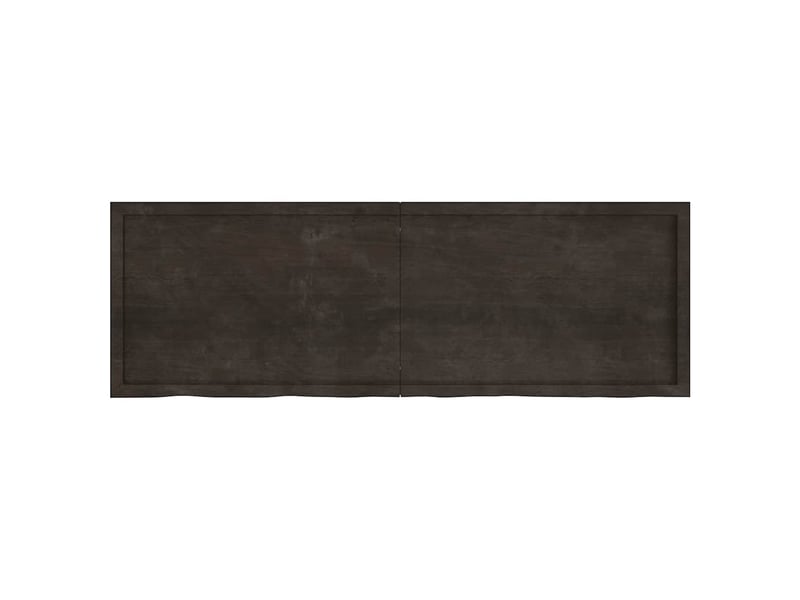 Comptoir de salle de bain, plan de travail marron foncé bois massif traité cf65880 - Conforama C