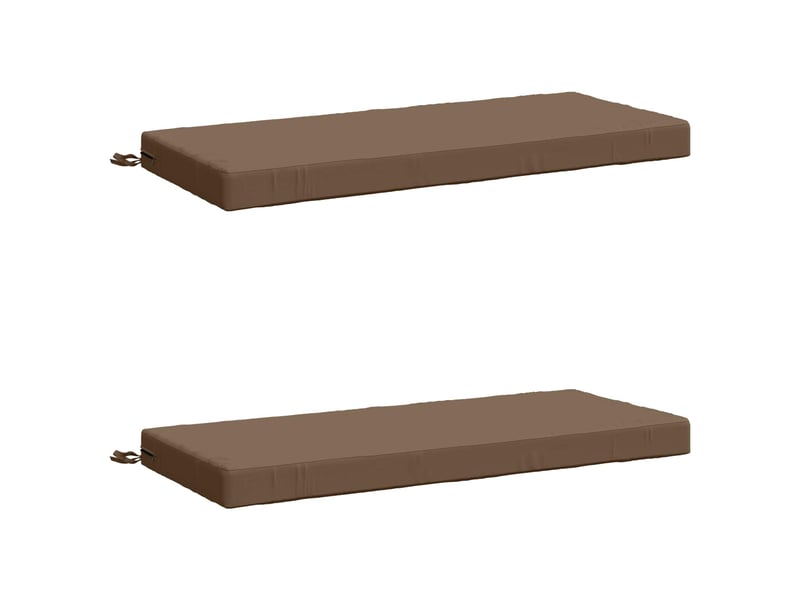  Lot de 2 coussins de banc, coussins d'assise soest 100 % polyester taupe cf57445  - Conforama A