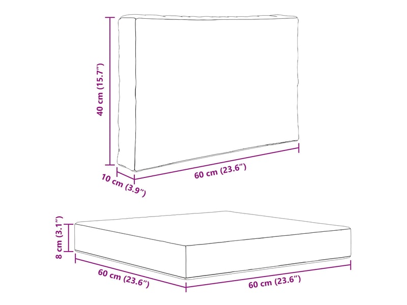 Coussin de canapé d'extérieur, coussin de chaise polyester rouge 60 x 60 cm cf54150 - Conforama E