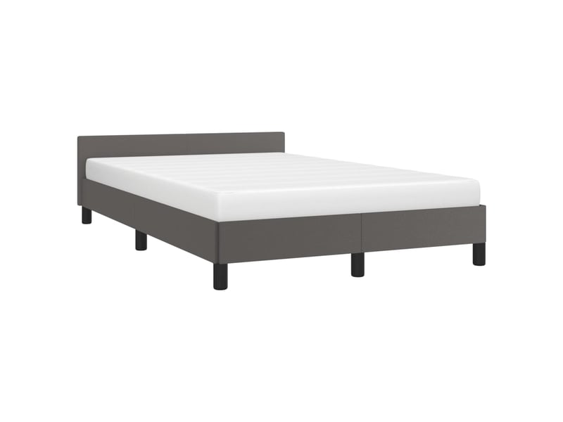 Lit double- lit adulte -  cadre de lit sans matelas gris 120x190 cm similicuir  - Conforama C