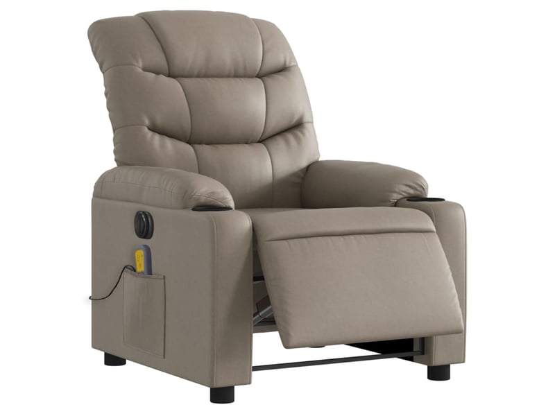Fauteuil de massage inclinable électrique cappuccino similicuir shl85203 - Conforama C