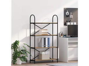 Étagère 4 niveaux, étagère de rangement 80 x 30 x 146 cm bois d'ingénierie shl5169