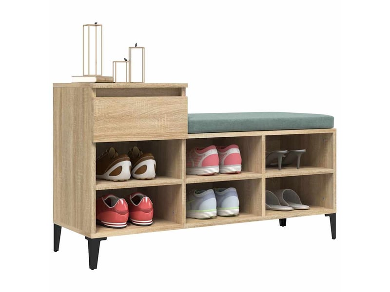  Armoire à chaussures chêne sonoma 102x36x60cm bois d'ingénierie shl1625  - Conforama D