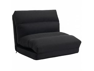 Fauteuil convertible <strong>MODENVIE</strong> <strong></strong> Polyester noir vendu A l'unité