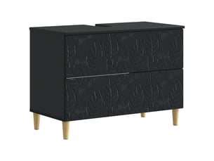 Meuble sous lavabo de salle de bain delft noir 82 x 41 x 59 cm cf64863