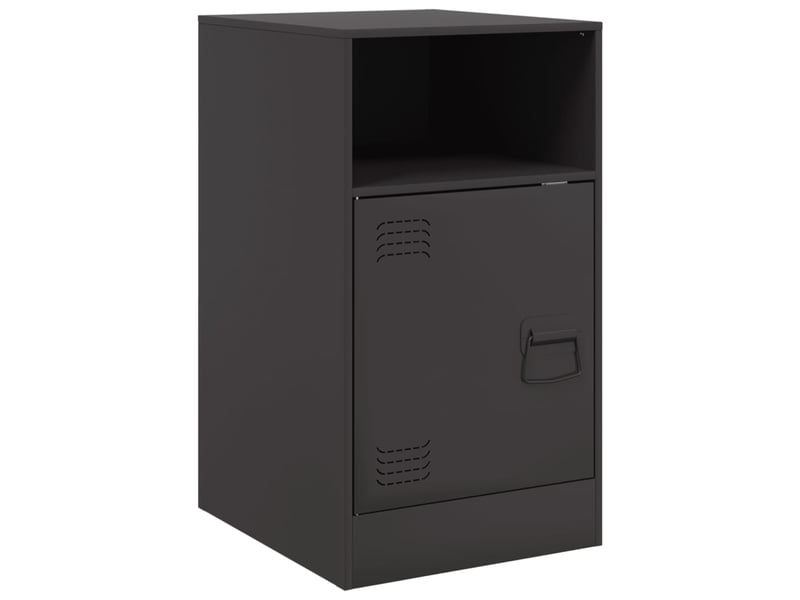  Table de chevet - cabinet de chevet - table de nuit noir 34,5x39x62 cm acier  - Conforama A