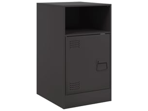Table de chevet - cabinet de chevet - table de nuit noir 34,5x39x62 cm acier