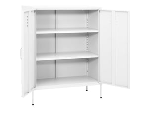 Armoire de rangement, rangement bureau blanc 80x35x101,5 cm acier shl7282