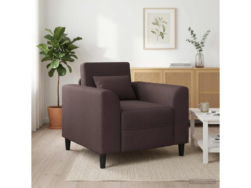  Vidaxl fauteuil marron foncé tissu  - Conforama B