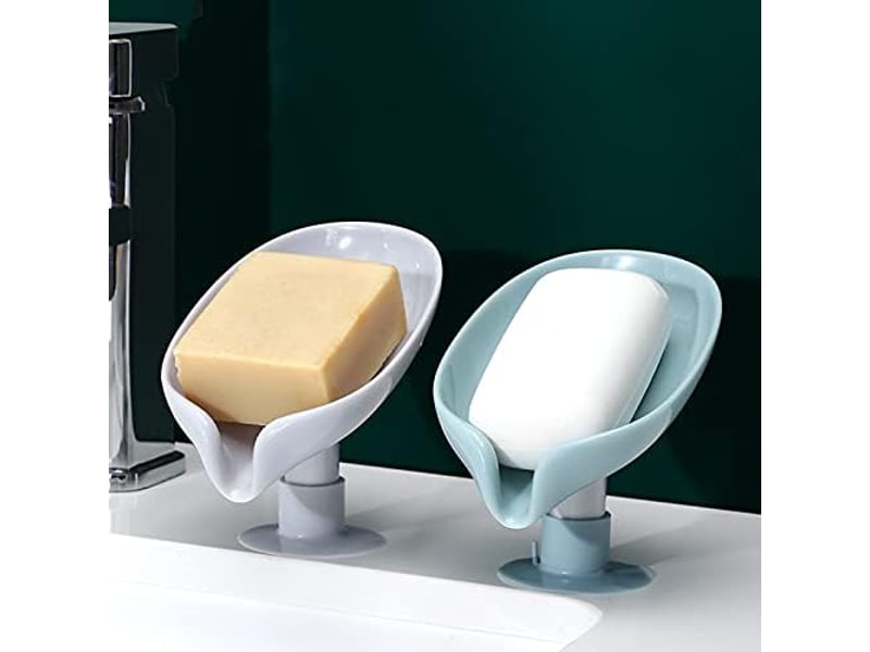  Ce porte-savon à ventouse peut être utilisé comme porte-savon de douche et possède un trou d'évacuation au fond pour un nettoyage facile.  - Conforama E