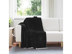 Plaid canapé noir 130x150 cm 1 kg polaire