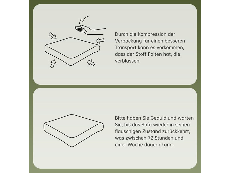  Ottoman de canapé 92x75 cm - pouf repose-pieds ergonomique - sans montage - velours côtelé - vert  - Conforama R