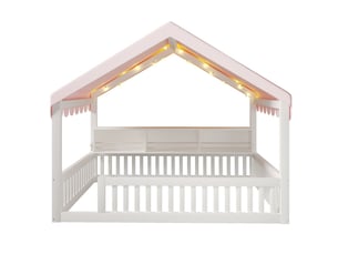 Lit cabane 140x200 cm BGSRYAO coloris blanc