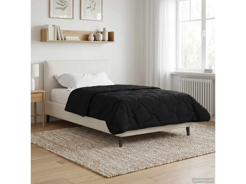  Duvet - couette complet toute l'année matelassé noir 140 x 220 cm  - Conforama B