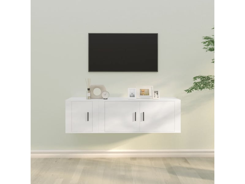 Ensemble de meubles tv 2 pcs blanc bois d'ingénierie shl94500  - Conforama B