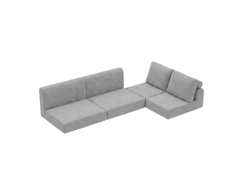  Canapé convertible pliant 2 places avec mousse à mémoire de forme, fauteuil et couchage en tissu gris  - Conforama E