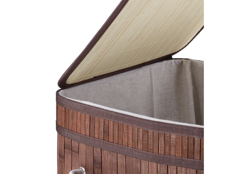 Corbeille à linge pliable design naturel salle de bain 70 x 70 x 40 cm en bambou beige 13_0006485  - Conforama D