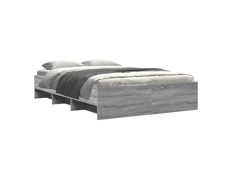  Lit double- lit adulte -  cadre de lit sans matelas sonoma gris 120x190 cm  - Conforama B