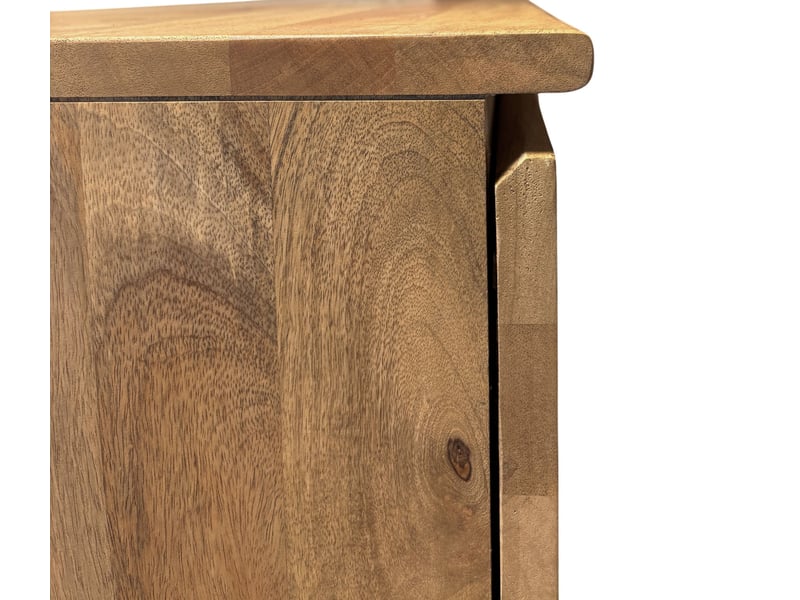  Meuble tv à 4 portes en bois de manguer masif naturel  - Conforama E