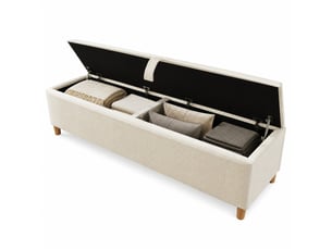 Lit avec rangement 160x200 cm <strong>FLORAGRACE</strong> <strong></strong> coloris beige