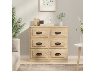 Buffet cuisine, meuble de rangement, commode chêne sonoma 70x35,5x67,5 cm bois d'ingénierie