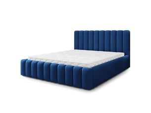 Lit coffre 160x200 cm <strong>MASSENO</strong> <strong></strong> coloris bleu
