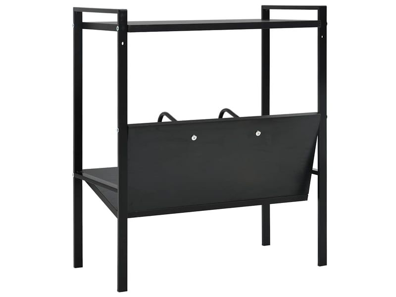  Bibliothèque 2 niveaux, armoire à livres noir 52x28x59 cm bois d'ingénierie  - Conforama E