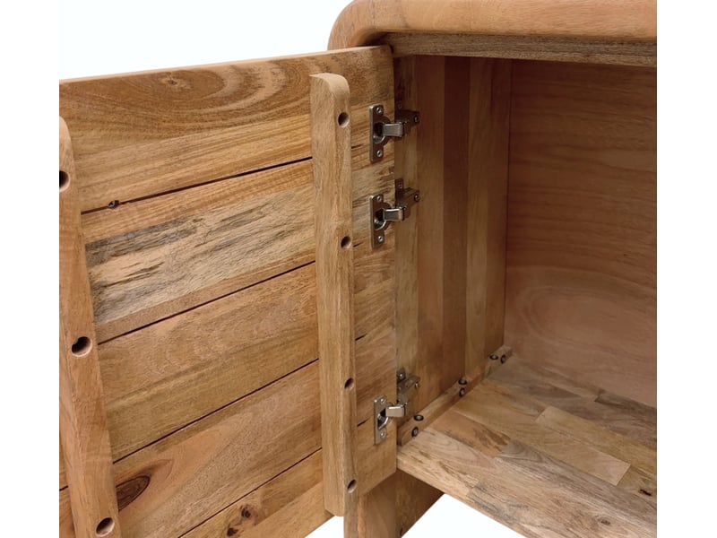 Buffet à 2 portes et 2 tiroirs en bois de manguer masif - Conforama E