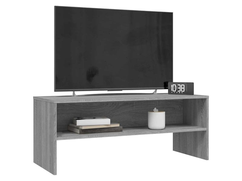  Meuble tv - banc tv - meuble de rangement sonoma gris 100x40x40 cm bois d'ingénierie  - Conforama C