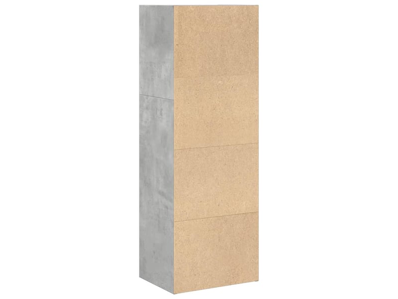  Bibliothèque, meuble de rangement salon gris béton 40x30x114 cm bois d'ingénierie  - Conforama E
