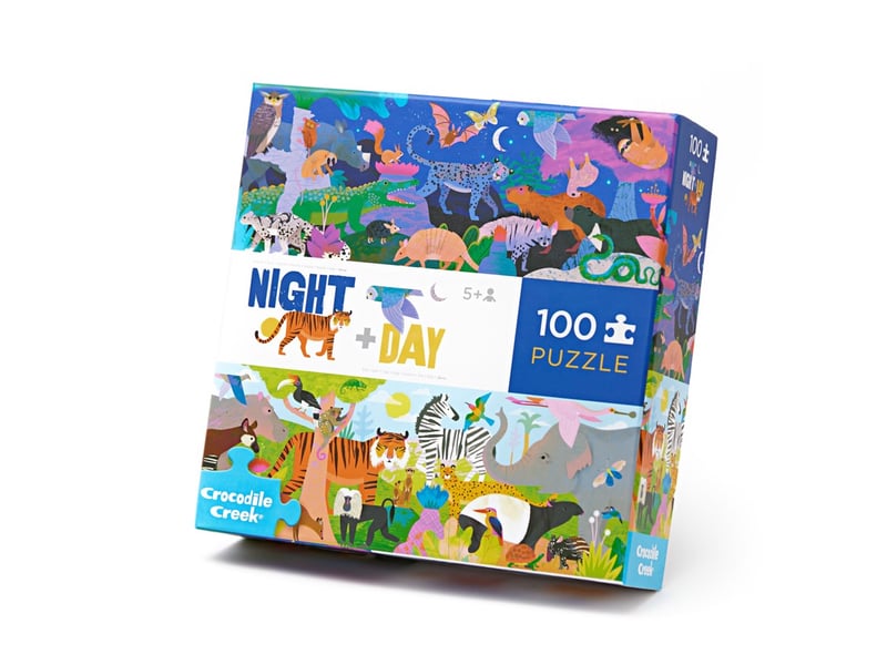  Puzzle 100 pcs - animaux du jour et de la nuit CC49405 - Conforama A