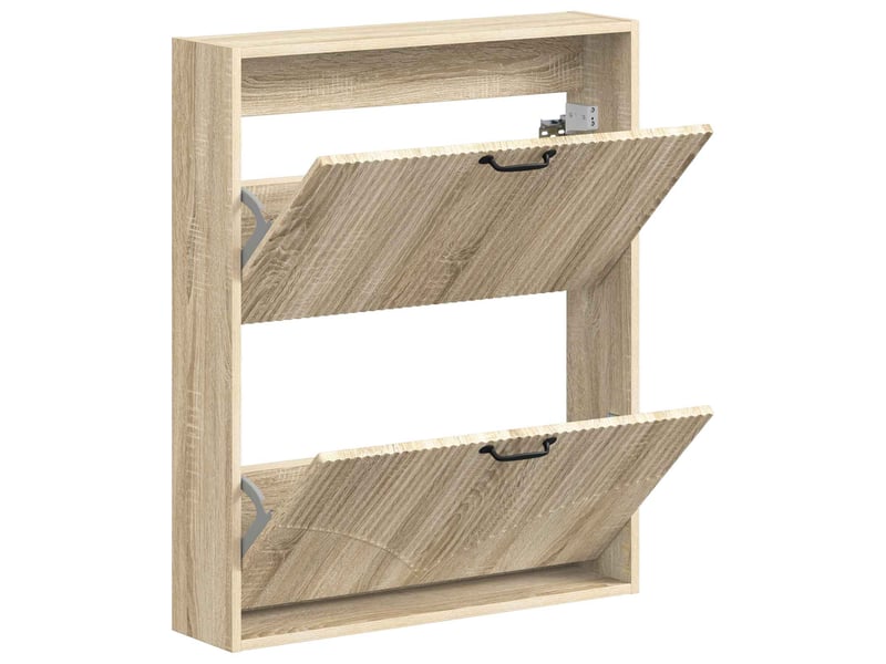  Meuble à chaussures mural, armoire à chaussures hoorn 71x17x86 cm chêne sonoma  - Conforama C