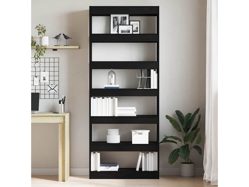 Bibliothèque 6 niveaux, armoire à livres 80 x 30 x 198 cm bois d'ingénierie shl1206 - Conforama D
