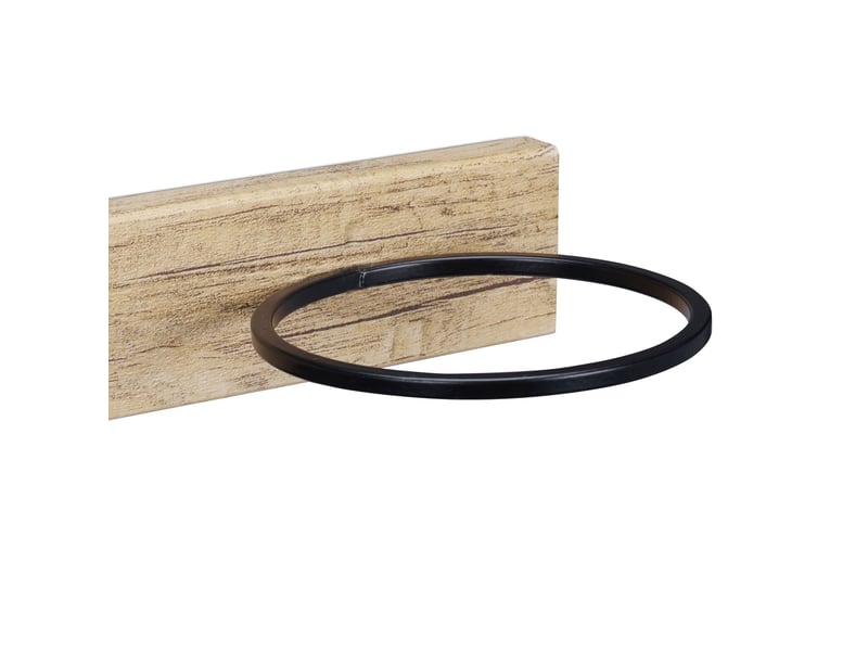  Porte-manteau mural design moderne avec anneau 60 x 20 x 15 cm pratique pour manteaux et sacs à main en bois brun 13_0011795  - Conforama E