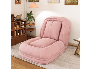 Fauteuil fixe <strong>HAVRYA</strong> <strong></strong> Tissu rose vendu A l'unité