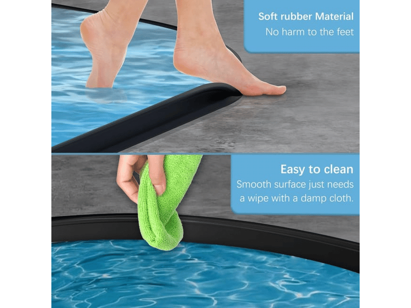 Bordure de receveur de douche pliable en silicone, seuil de douche flexible pour cuisine, salle de bain, séparation sechumide, 2 m, noir - Conforama D
