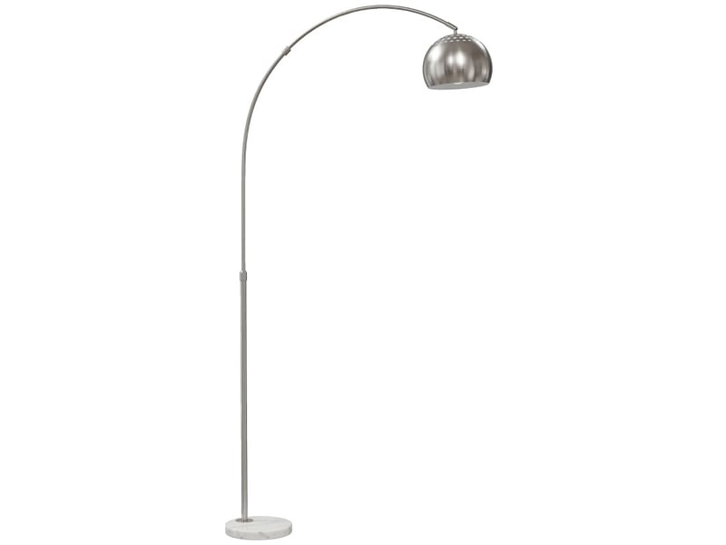 Lampadaire arc 26x100x167 cm, socle en marbre, métal argent  - Conforama A