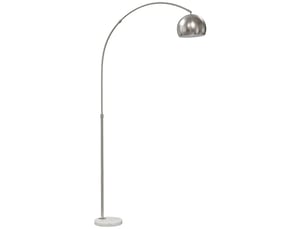 Lampadaire arc 26x100x167 cm, socle en marbre, métal argent