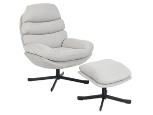 Fauteuil relax manuel pivotant MAISENTIEL Polyester blanc vendu A l'unité