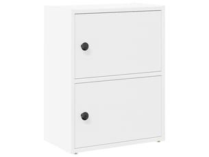 Bibliothèque, meuble de rangement bureau blanc 40x24x52 cm bois d'ingénierie