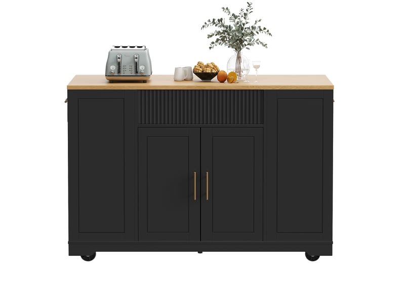  Desserte 2 portes 2 tiroirs coloris noir mdf desserte noir - Conforama A
