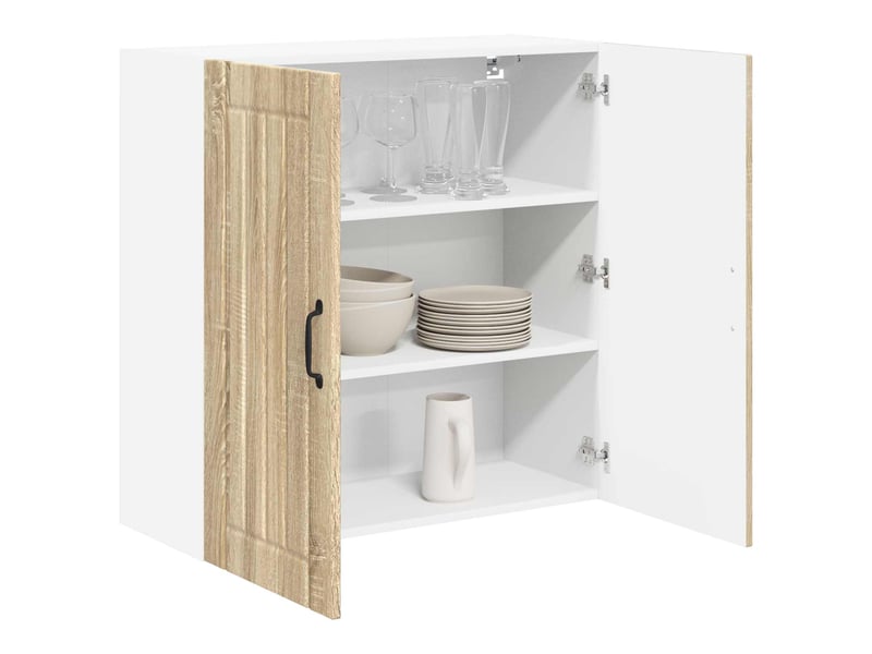 Meuble mural de cuisine, armoire de cuisine chêne sonoma 80x31x80cm shl7939 - Conforama C