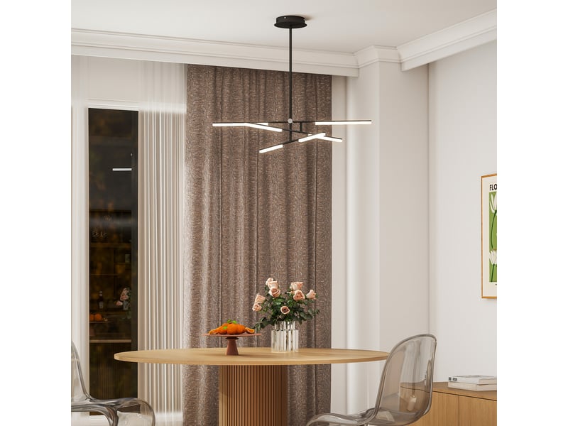 Plafonnier led moderne ø100x79 cm avec abat-jour en acrylique, angle d'éclairage réglable pour salon, chambre ou cuisine  - Conforama C
