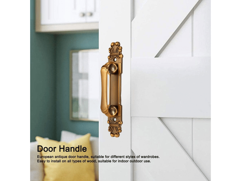  Poignées de porte vintage, poignées coulissantes pour meubles de grange, ferrures anciennes pour armoires de style européen  - Conforama C