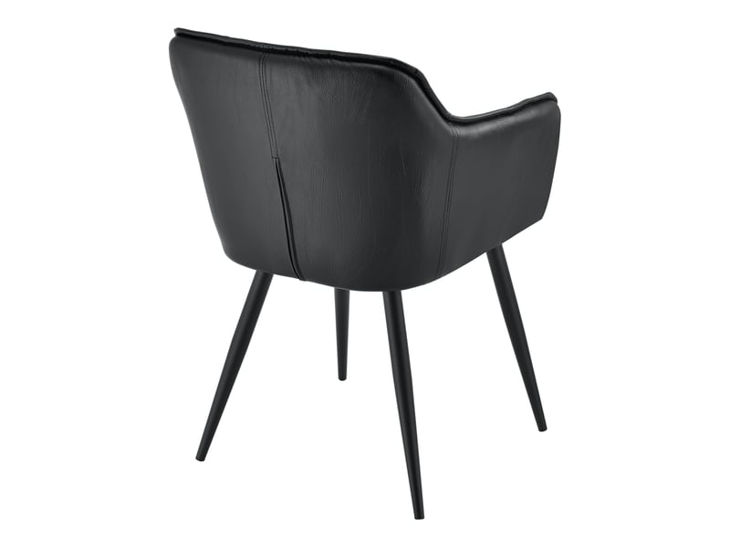  Chaise de salle à manger Birmingham similicuir noir [en.casa]  - Conforama E