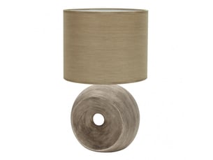 Lampe à poser fabrilamp ea e27 coloris beige 52 x 30 x 30 cm